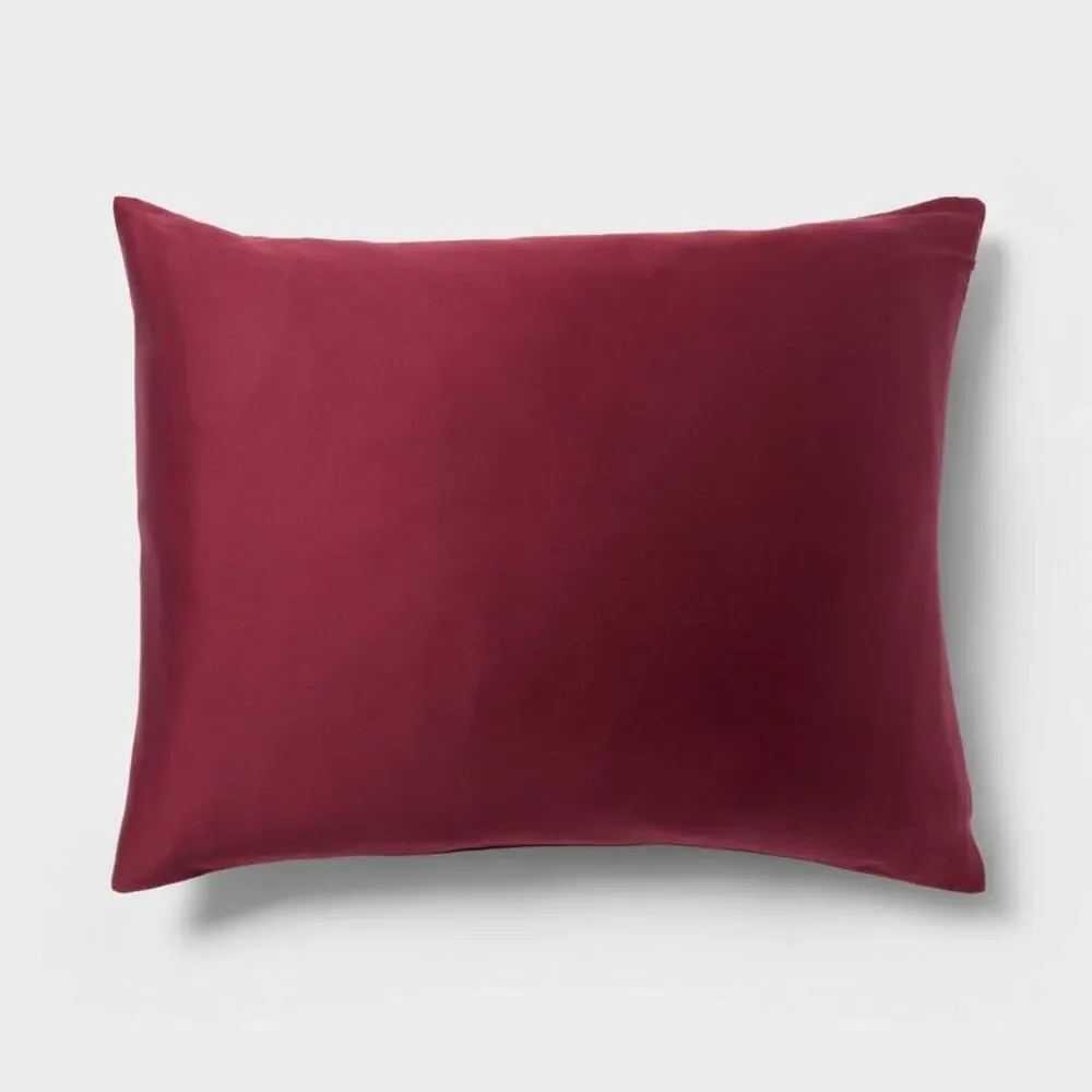 King 320TC Cooling TENCEL Lyocell Duvet Cover Set - Wine Red